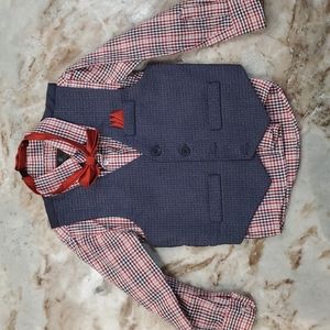 Dress Shirt with Bowie and Vest (4T)